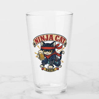 Beer Mug Design - Ninja Cat Brew - タンブラーグラス