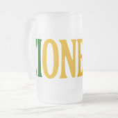 Beer mug in frosted glass フロストグラスビールジョッキ (正面左)