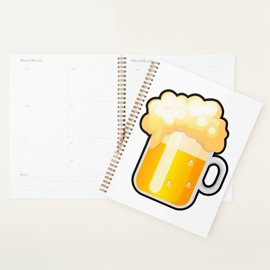Beer Mug with Frothy Foam プランナー手帳