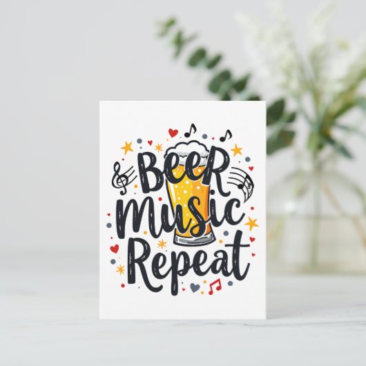 Beer Music Repeat ポストカード (スタンド正面)