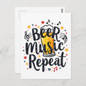 Beer Music Repeat ポストカード (正面/裏面)