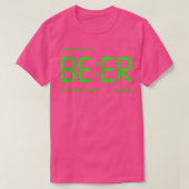BEER O'Clock Digital Funny pub bar drink joke pun Tシャツ (デザイン正面)