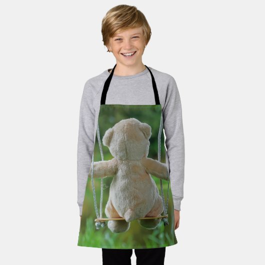 Beer op schommel vanaf de rug. エプロン (着用した状態)