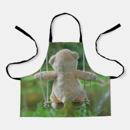 Beer op schommel vanaf de rug. エプロン