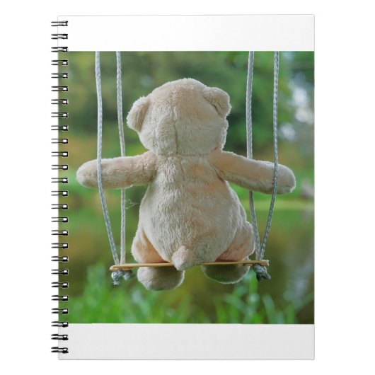 Beer op schommel vanaf de rug. ノートブック (正面)