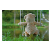 Beer op schommel vanaf de rug. ポスター (正面)