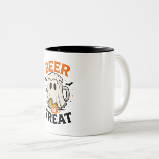 Beer or Treat" ハロウィン 陶器マグカップ ツートーンマグカップ