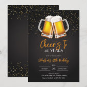 Beer Party Celebration Birthday Invitation 招待状 (正面/裏面)