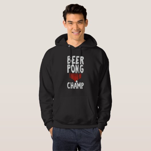 Beer Pong Champ  for Unisex Drinking Game パーカ (正面フル)