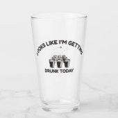 Beer Pong Mode | Getting Drunk Today Pint Glass タンブラーグラス (正面)