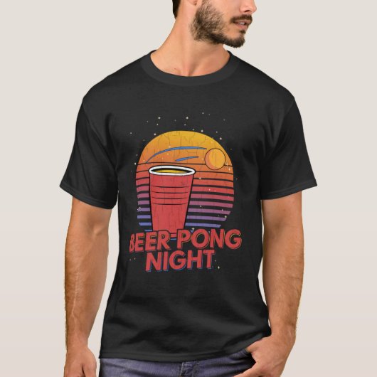 Beer Pong Night  Sports  Player Coach Graphic Tシャツ (正面)