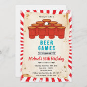 Beer pong party Invitation 招待状 (正面/裏面)