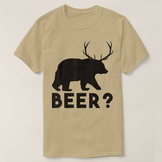 Beer Question Mark Shirt Bear Dear T-Shirt Tシャツ (デザイン正面)