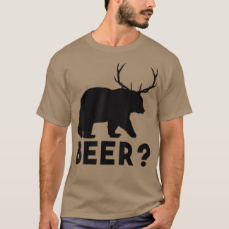 Beer Question Mark Shirt Bear Dear T-Shirt Tシャツ