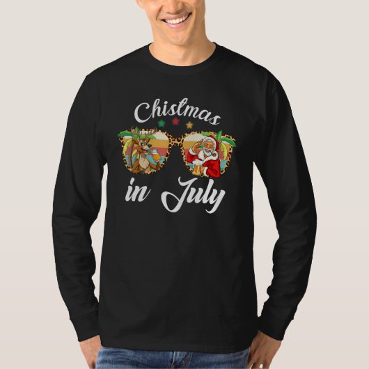 Beer Santa Claus Christmas in July Tee Tシャツ (正面)