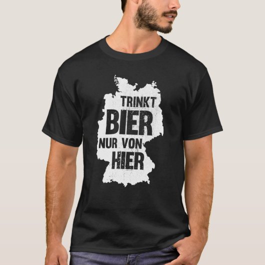 beer saying Germany beer drinker party Tシャツ (正面)
