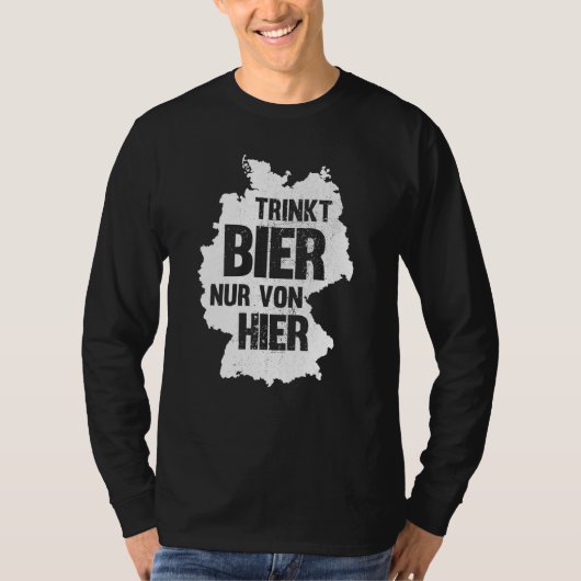 beer saying Germany beer drinker party Tシャツ (正面)