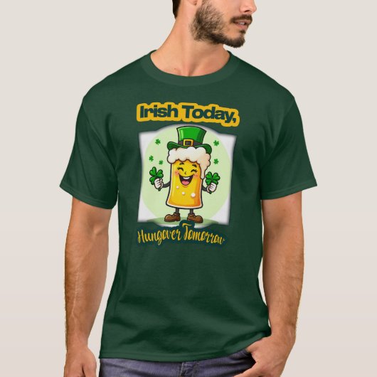 beer shirt, funny beer, st patricks day - camiseta tシャツ (正面)