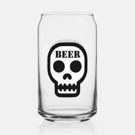 Beer™ Skull Glass (Design on Front & Back) ガラス缶