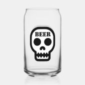 Beer™ Skull Glass (Design on Front & Back) ガラス缶 (裏面)