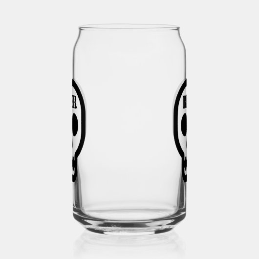 Beer™ Skull Glass (Design on Front & Back) ガラス缶 (右)