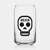 Beer™ Skull Glass (Design on Front Only) ガラス缶 (正面)