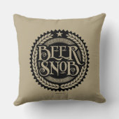 Beer Snob Throw Pillow クッション (裏面)