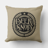 Beer Snob Throw Pillow クッション (正面)