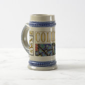 Beer Stein 22 oz – GGASTによるGOLD抽象芸術 ビールジョッキ (正面左)