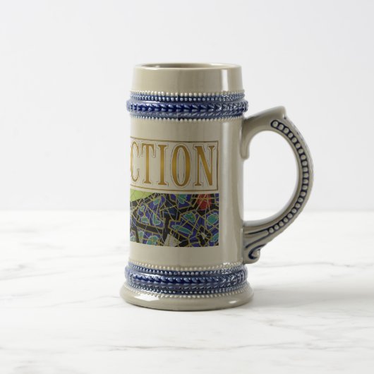 Beer Stein 22 oz – GGASTによるGOLD抽象芸術 ビールジョッキ (右)