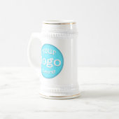 Beer Stein MugカスタムのBusiness Companyロゴの作成 ビールジョッキ (正面左)