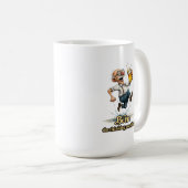 Beer Thinking Man’s Fuel Funny Cartoon Tee コーヒーマグカップ (正面右)