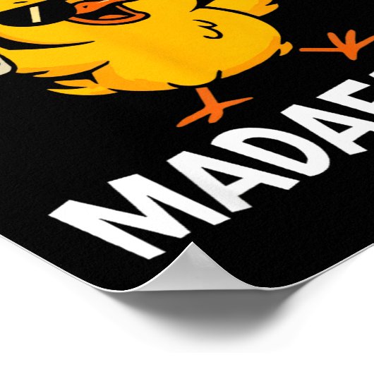 Beer Time Madafakas Funny Meme Duck With Beer Chic ポスター (角)