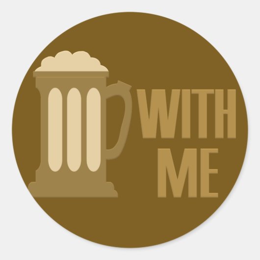 Beer With Meのカスタムステッカー ラウンドシール (正面)