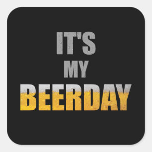 Beerday/誕生日-男性へビール恋人のギフトのアイディア スクエアシール