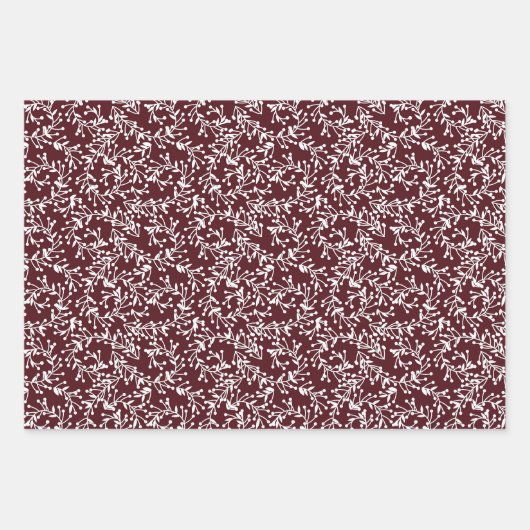 Beeren, bordeauxrot. ラッピングペーパーシート (正面)