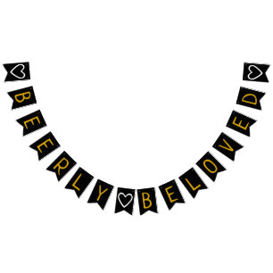 Beerlyの最愛の男女共学の結婚式のブライダルシャワー バンティングフラッグ