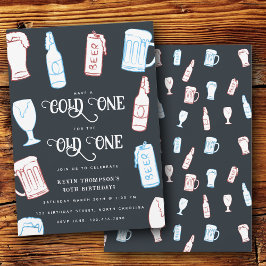 Beers Rustic Hand Drawn Whimsical Beer Birthday 招待状