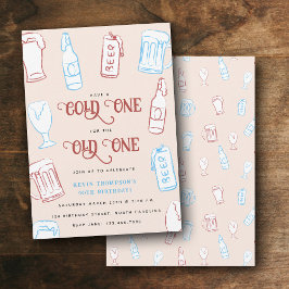 Beers Rustic Hand Drawn Whimsical Beer Birthday 招待状