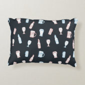 Beers Rustic Hand Drawn Whimsical Beer Man Cave アクセントクッション (裏面)