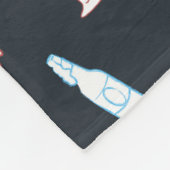 Beers Rustic Hand Drawn Whimsical Beer Man Cave フリースブランケット (角)