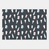 Beers Rustic Hand Drawn Whimsical Beer Party Theme ラッピングペーパーシート (正面3)