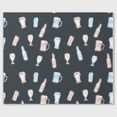 Beers Rustic Hand Drawn Whimsical Beer Party Theme ラッピングペーパー (フラット)