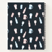 Beers Rustic Hand Drawn Whimsical Beer Recipe ノートブック (裏面)