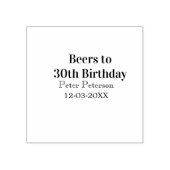 Beers to 30th birthday name date man stylishSimple ラバースタンプ (インプリント)