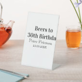Beers to 30th birthday name date man stylishSimple 台座サイン (インサイチュ)