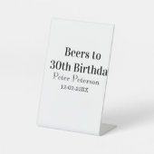 Beers to 30th birthday name date man stylishSimple 台座サイン (正面)