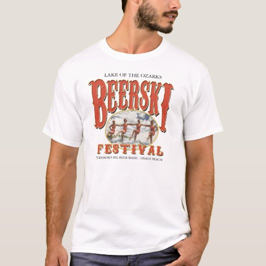 - Beerskiのフェスティバルをカスタマイズ Tシャツ (正面)