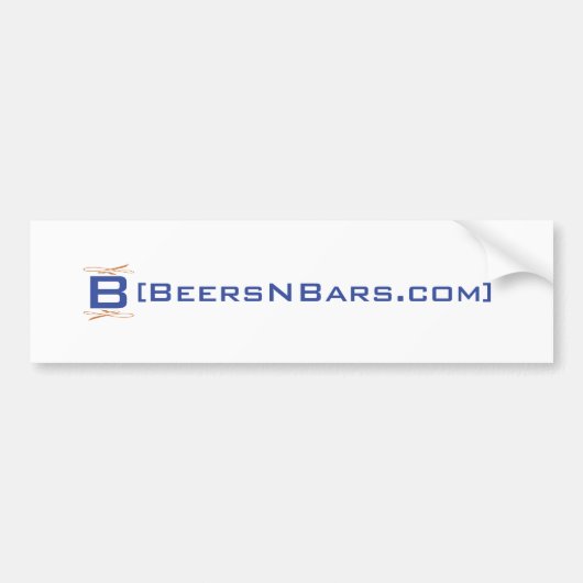 BeersNBars.comのバンパーステッカー バンパーステッカー (正面)