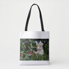 Beertje dat bij kampvuur zit. トートバッグ